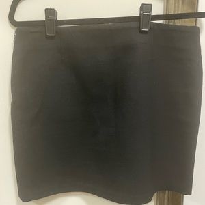 Theory black wool skirt